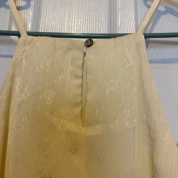 Cream Colored Halter Ruffle Top - Picture 2 of 3